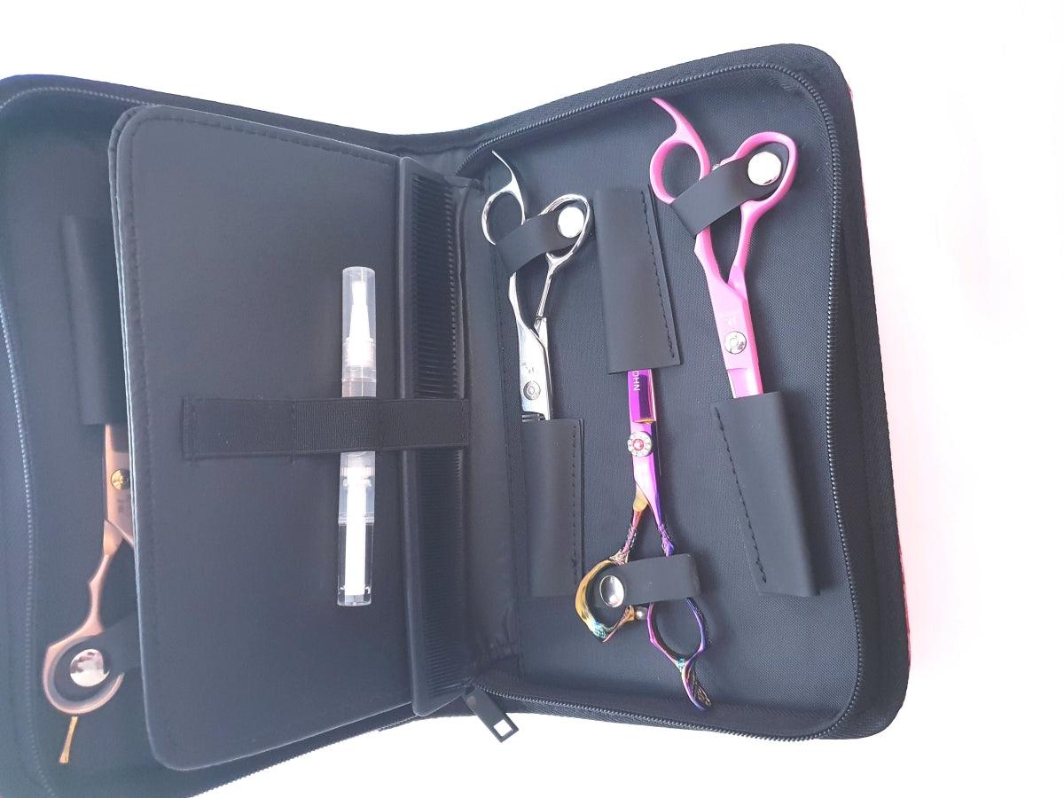 4pcs - Pink Leather Scissors Pouch - Japan Scissors