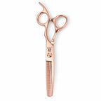 Forbici Sfoltitrici Professionali Juntetsu Oro Rosa VG10 - vista frontale (SKU: JUN-RSG-S50 JUN-RSG-T60)