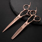 Set Forbici Professionali Juntetsu Oro Rosa VG10 - vista angolata
