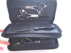 4pcs - Black Leather Scissors Pouch - Japan Scissors