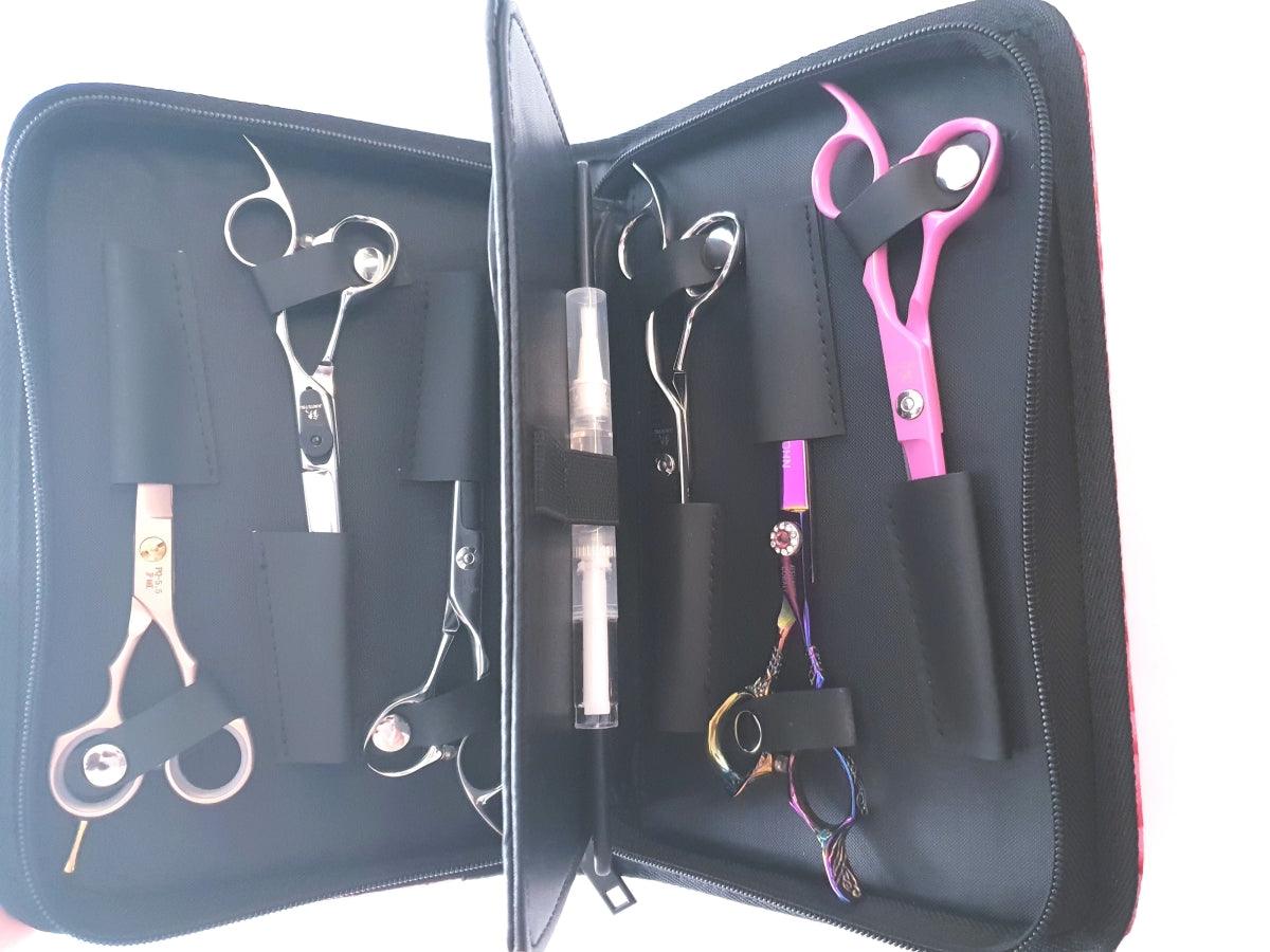 4pcs - Pink Leather Scissors Pouch - Japan Scissors