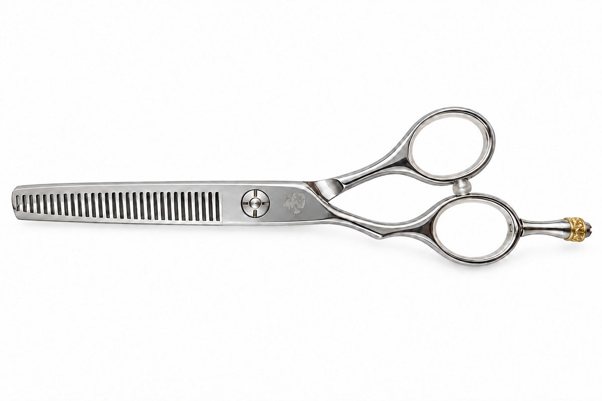 Forbici sfoltitrici Ichiro Crown per mancini da 6,0" con denti a V (SKU: ICH-CRN-LT60)