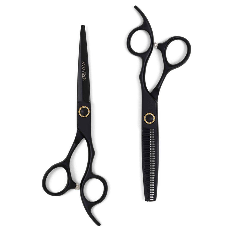Ichiro Matte Black Hairdressing Scissor Set - Japan Scissors #dark