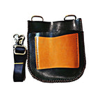 Japan Scissors - 7pcs - Black & Orange Leather Scissors Holster - Japan Scissors