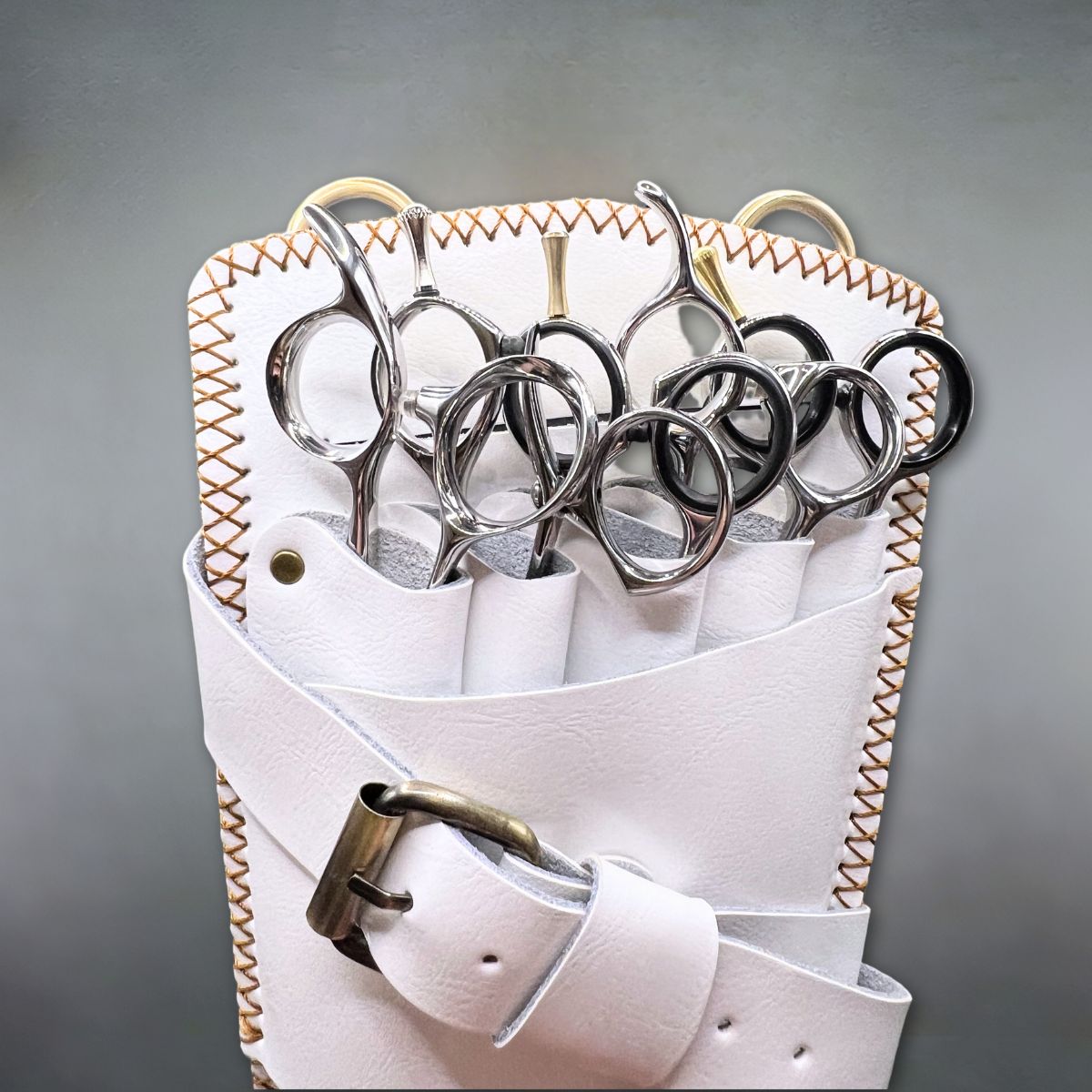 Juntetsu Artisan White Holster - 5 Professional Scissors - Japan Scissors
