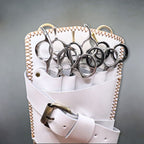 Juntetsu Artisan White Holster - 5 Professional Scissors - Japan Scissors
