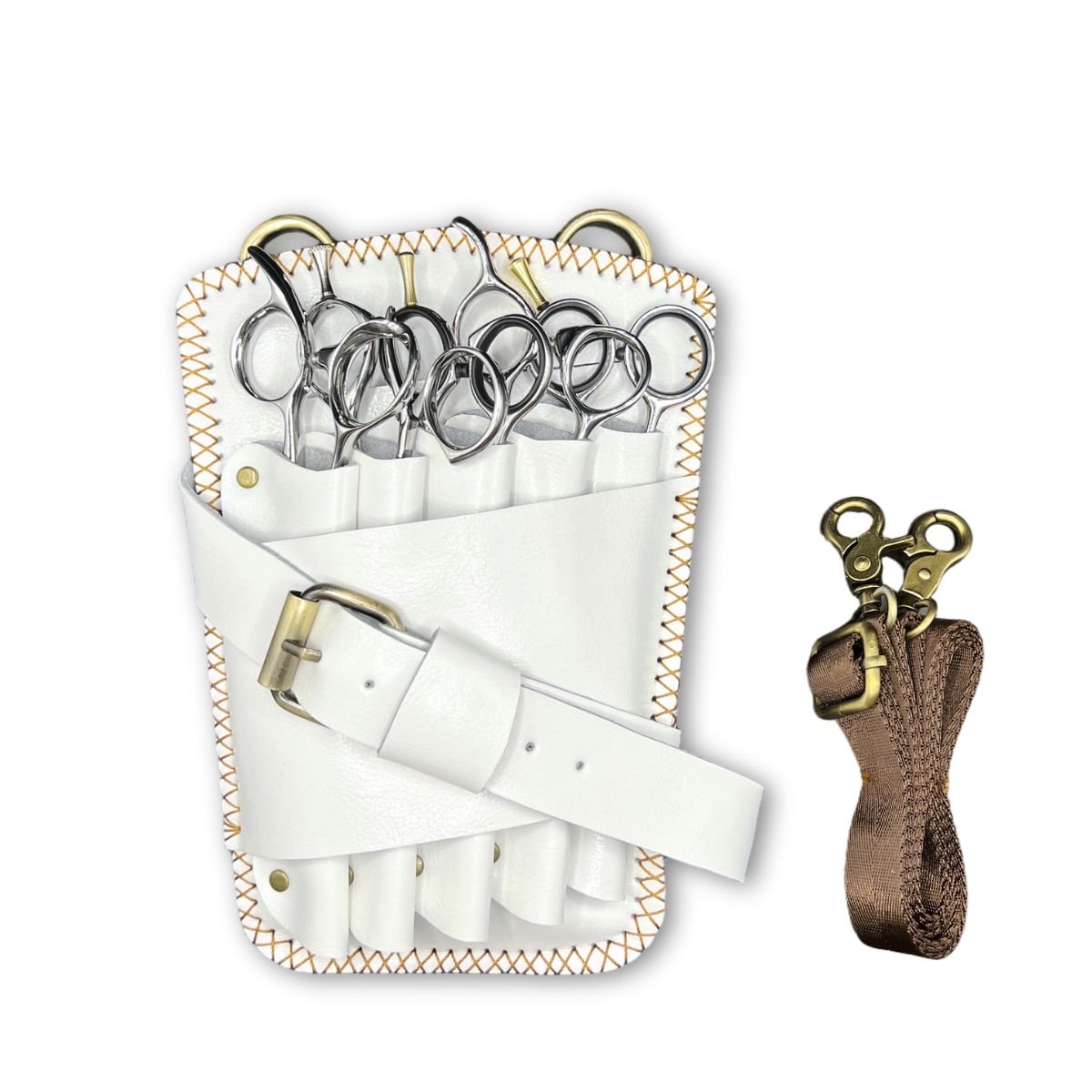 Juntetsu Artisan White Holster - 5 Professional Scissors - Japan Scissors
