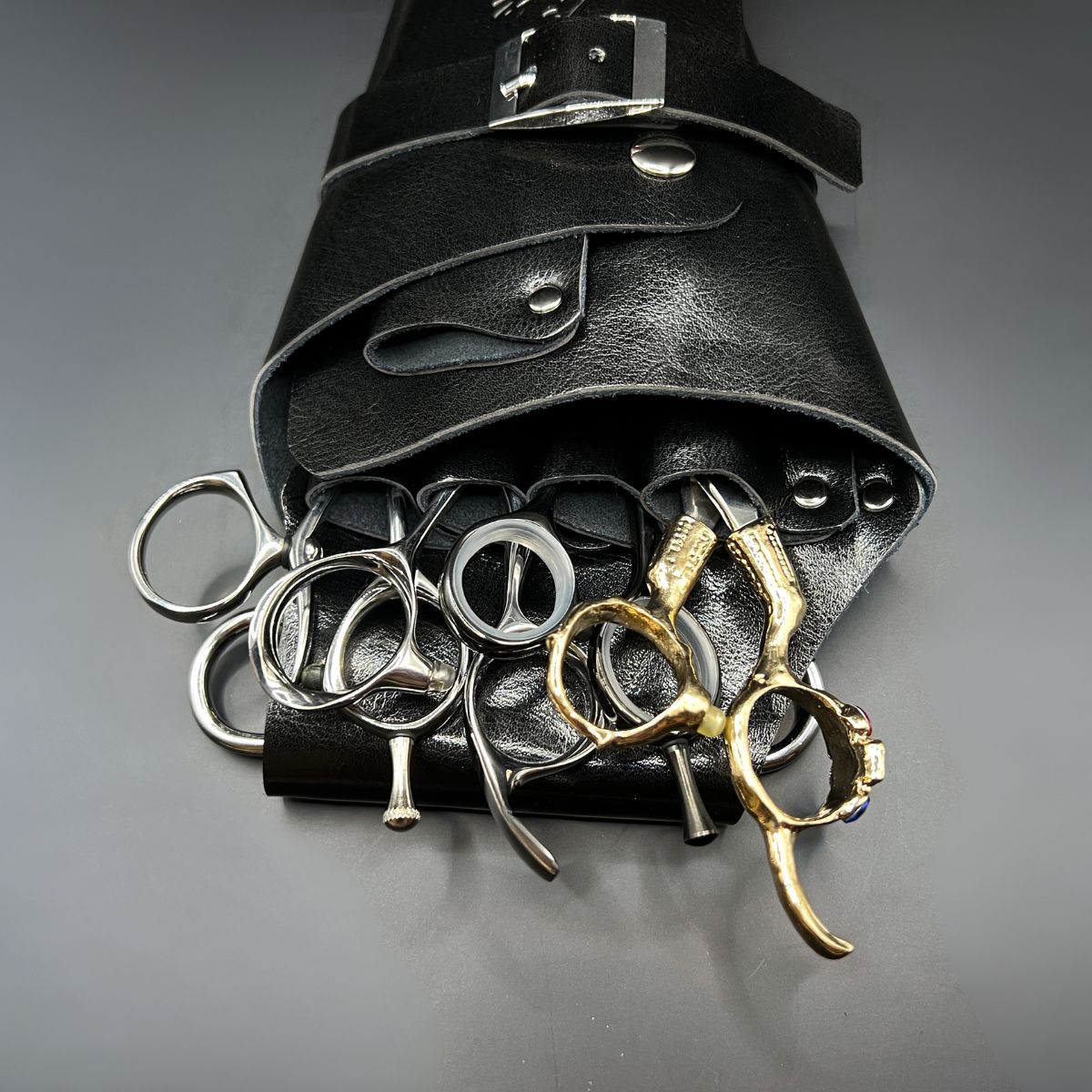 Juntetsu Black Belt Holster - Holds 5 Scissors - Japan Scissors
