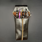 Juntetsu Dusk Brown Leather Holster - 4 Scissor Pocket - Japan Scissors