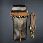 Juntetsu Dusk Brown Leather Holster - 4 Scissor Pocket - Japan Scissors