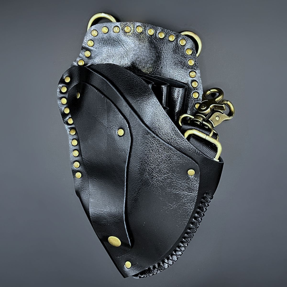 Juntetsu Heritage Leather Holster - 6 Scissor Pockets - Japan Scissors