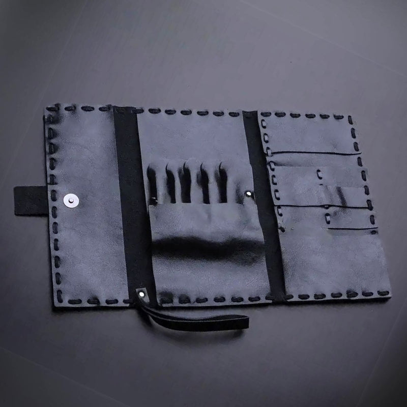 Juntetsu Heritage Leather Laced Wallet: Protects 4 Scissors - Japan Scissors #dark