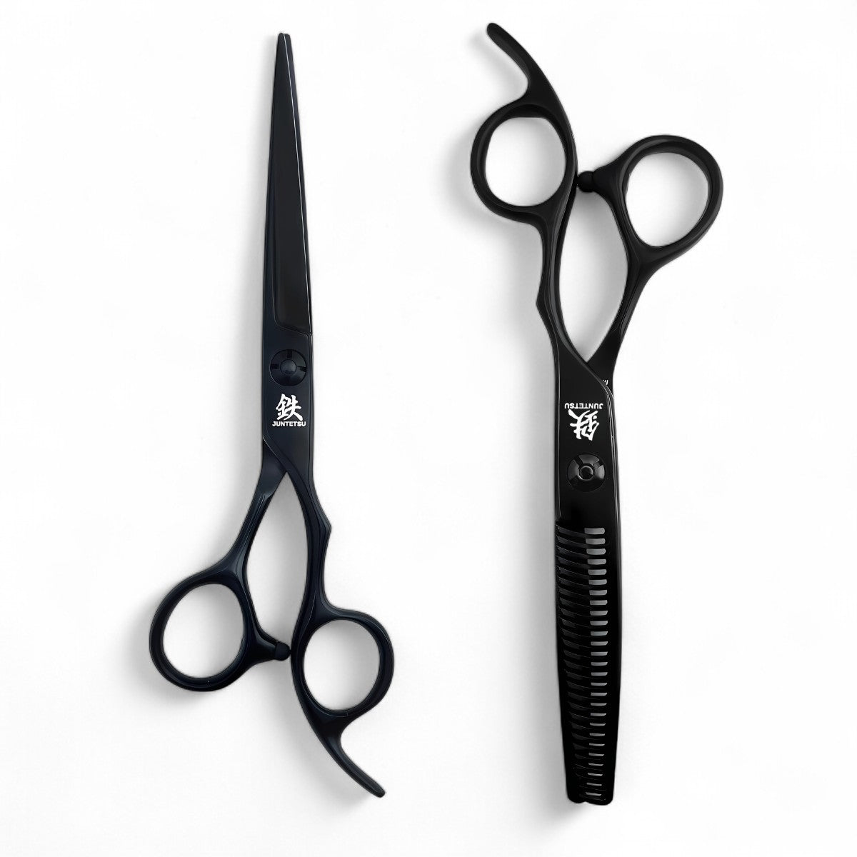 Juntetsu Matte Black Offset Professional Scissors Set - Japan Scissors