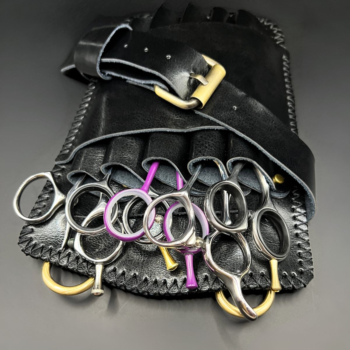 Juntetsu Shadow Belt Holster - 5 Pocket Professional - Japan Scissors
