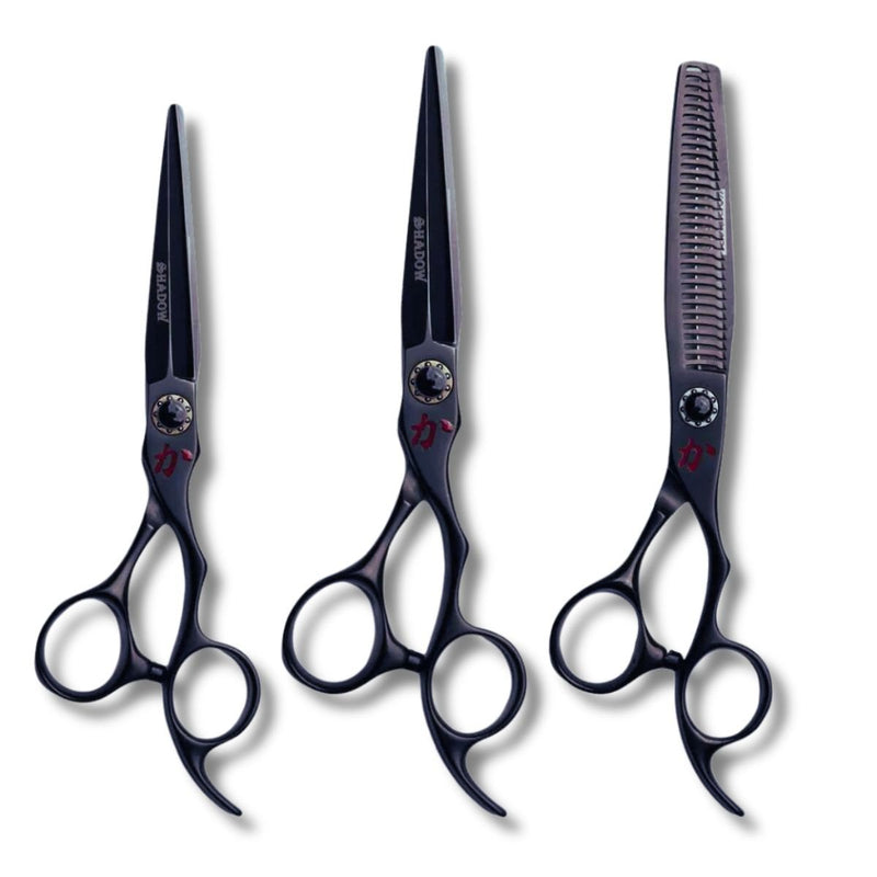 Kamisori Shadow Hair Cutting & Thinning MASTER Set - Japan Scissors #dark