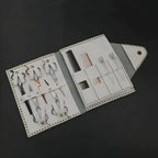 Premium White Leather Scissor Case - 5 Scissor Pocket - Japan Scissors