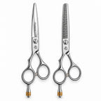 Set forbici Ichiro Crown per mancini: forbici da taglio a lama convessa e sfoltitrice da 6,0" (SKU: ICH-CRN-LS55)